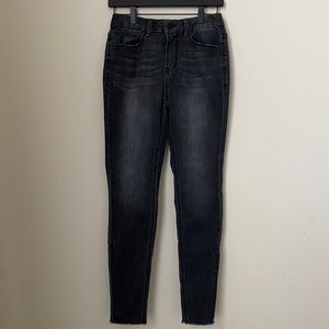 Kensie High Rise Skinny Jeans Faded Black Color Size 26